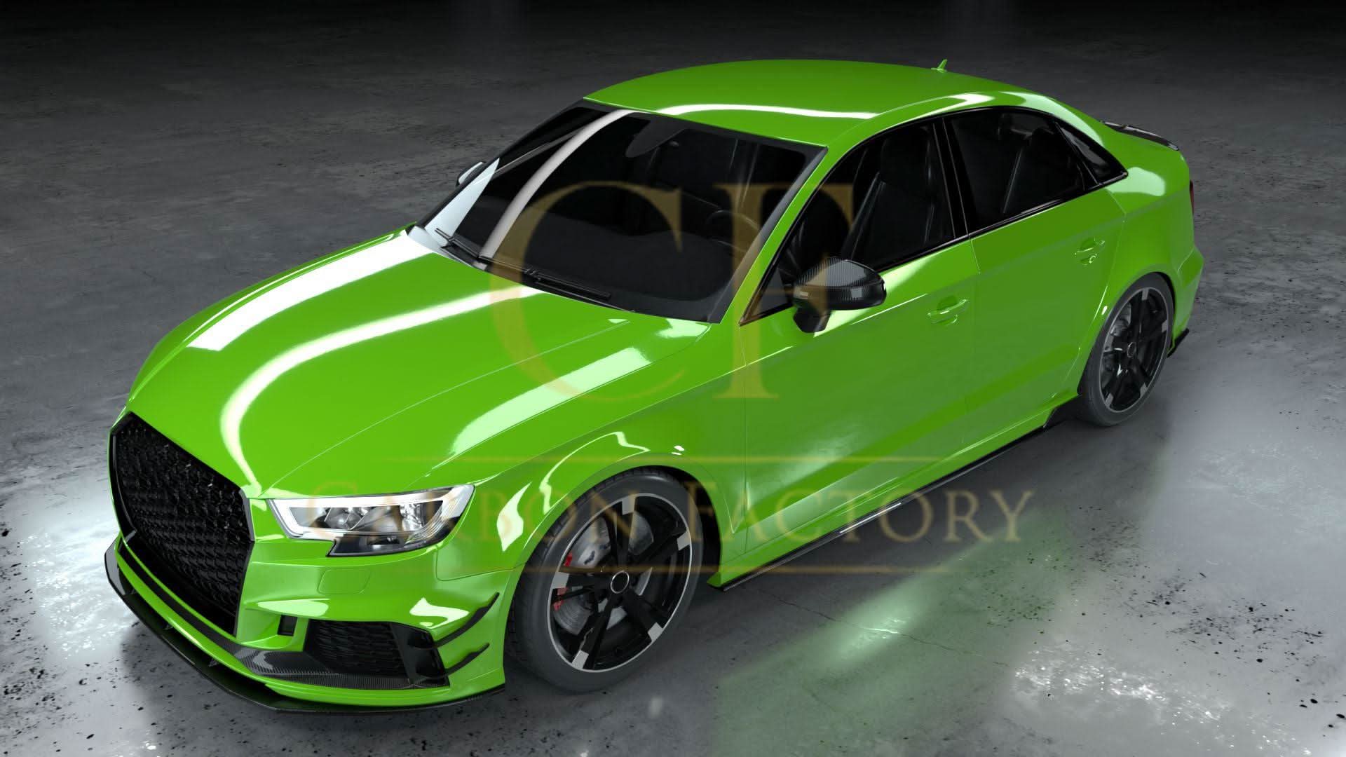 CF Style Carbon Fibre Front Splitter for Audi 8V RS3 Saloon 17-20