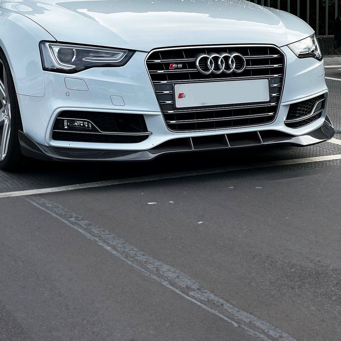 CF Style Carbon Fibre Front Splitter for Audi B8.5 S5 A5 S Line 11-16