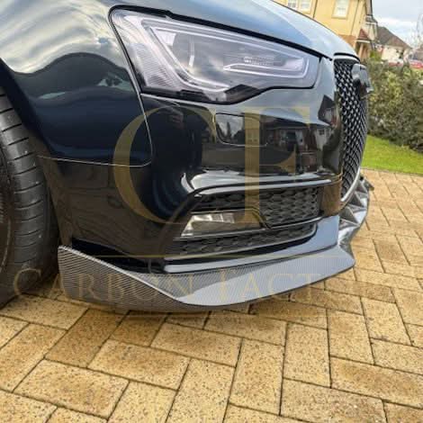 CF Style Carbon Fibre Front Splitter for Audi B8.5 S5 A5 S Line 11-16