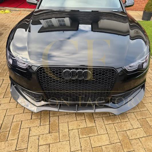 CF Style Carbon Fibre Front Splitter for Audi B8.5 S5 A5 S Line 11-16
