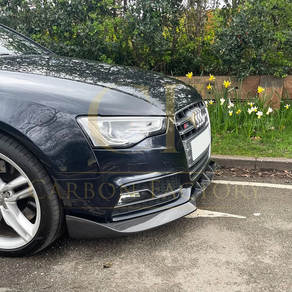 CF Style Carbon Fibre Front Splitter for Audi B8.5 S5 A5 S Line 11-16