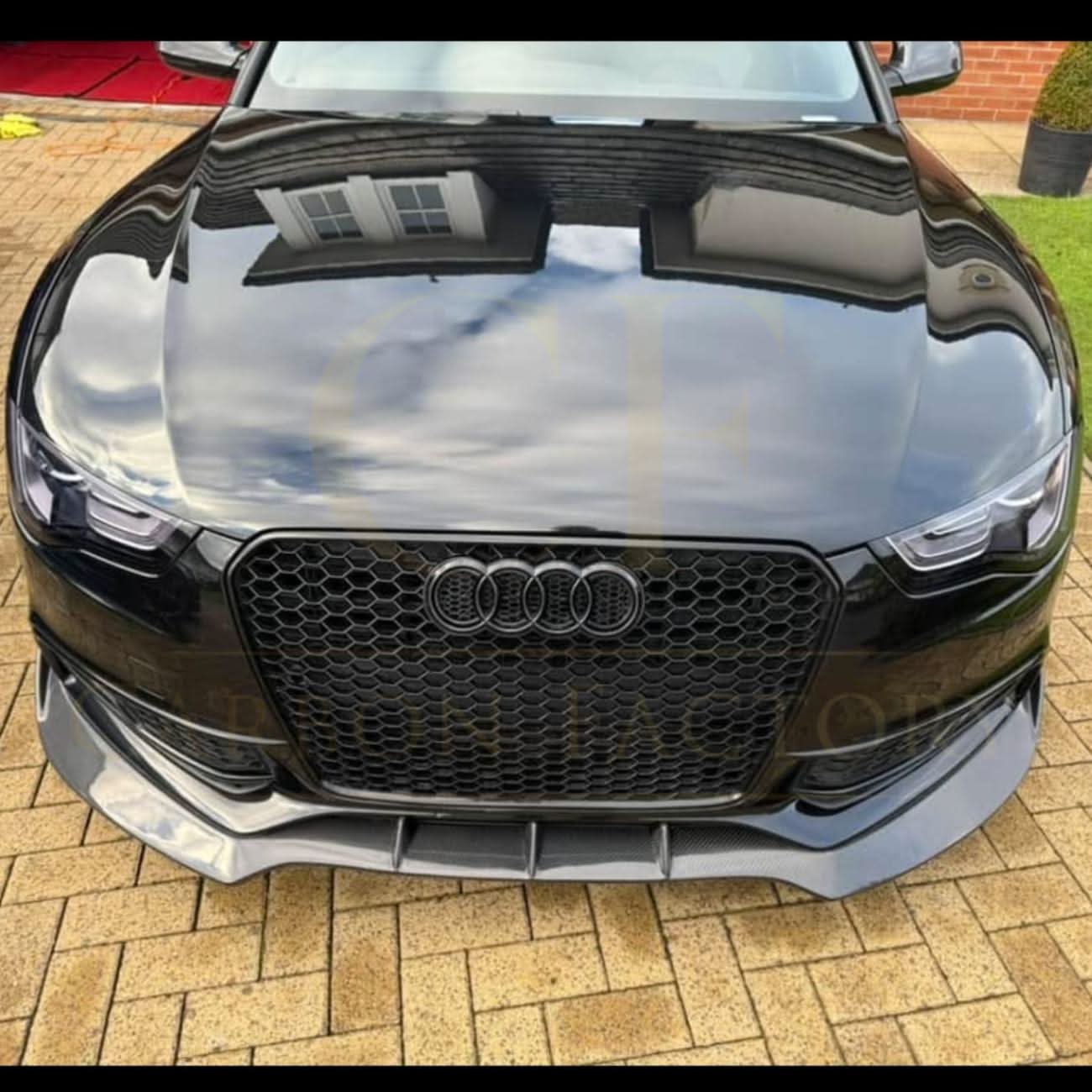CF Style Carbon Fibre Front Splitter for Audi B8.5 S5 A5 S Line 11-16