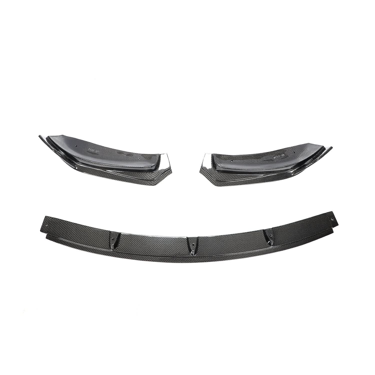 CF Style Carbon Fibre Front Splitter for Tesla Model 3 16-23