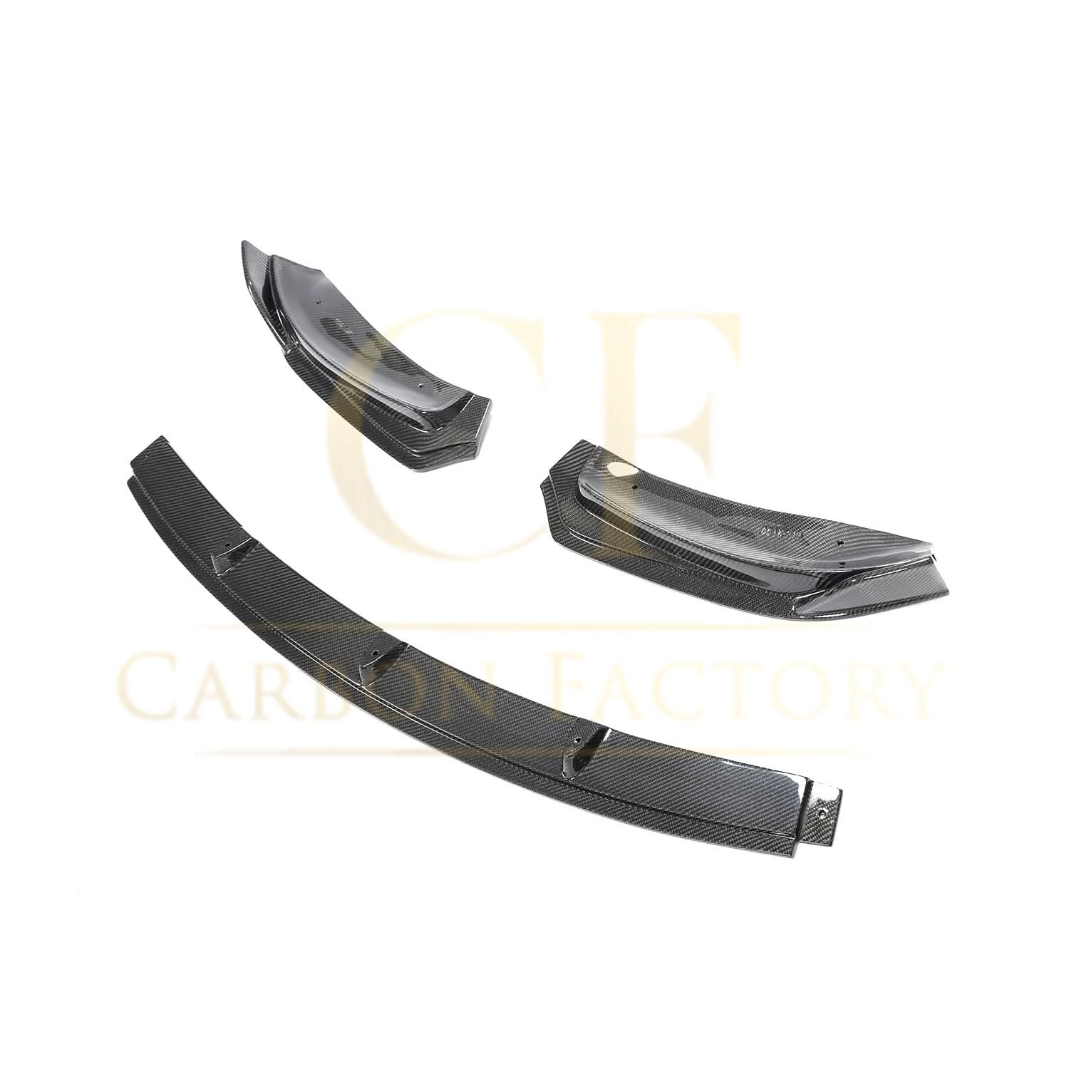 CF Style Carbon Fibre Front Splitter for Tesla Model 3 16-23