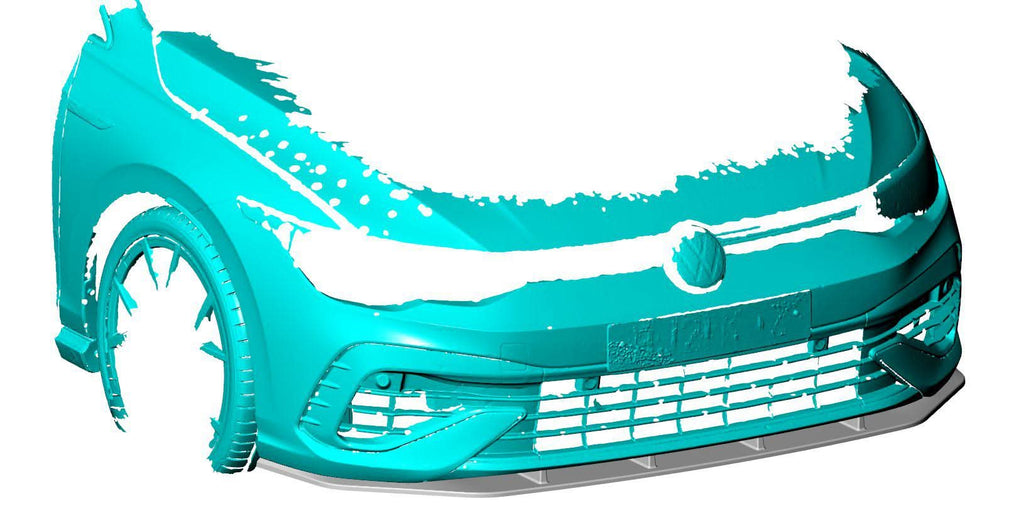 CF Style Carbon Fibre Front Splitter for VW Golf MK8 8R 21-Present