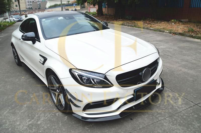 CS Style Carbon Fibre Front Splitter for Mercedes W205 C63 C63s 4 Door 15-21