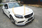 CS Style Carbon Fibre Front Splitter for Mercedes W205 C63 C63s 4 Door 15-21