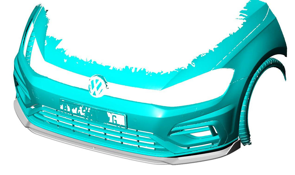 CS Style Carbon Fibre Front Splitter for VW Golf MK7.5 R 18-20