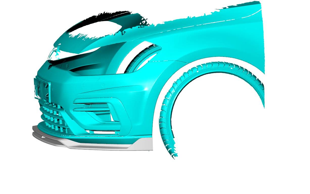 CS Style Carbon Fibre Front Splitter for VW Golf MK7.5 R 18-20