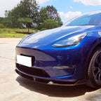 CS Style Pre-Preg Carbon Fibre Front Splitter for Tesla Model Y 19-23