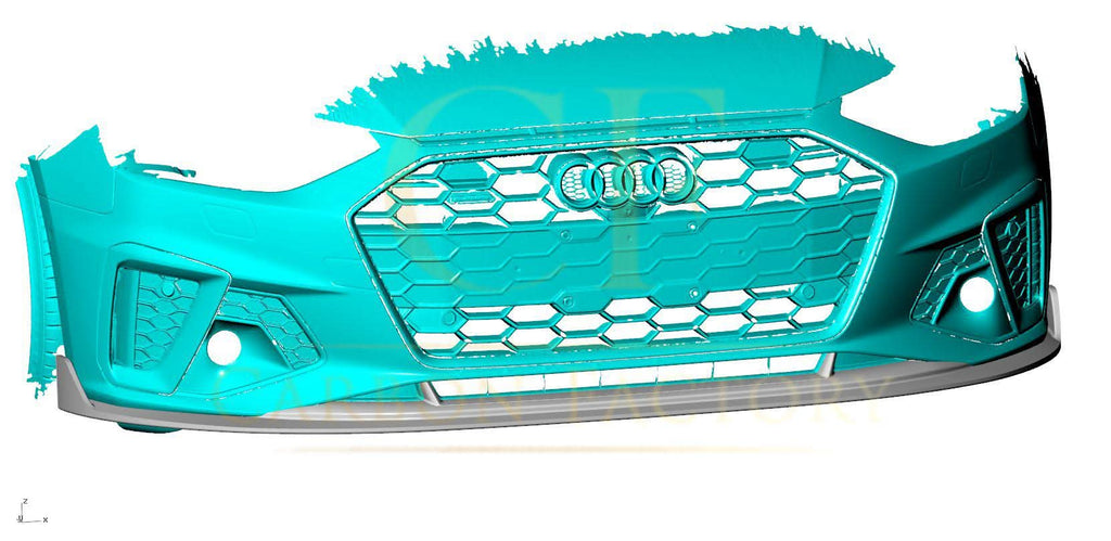 ED Style Pre-Preg Carbon Fibre Front Splitter for Audi A4 B9.5 S Line & S4 20-25