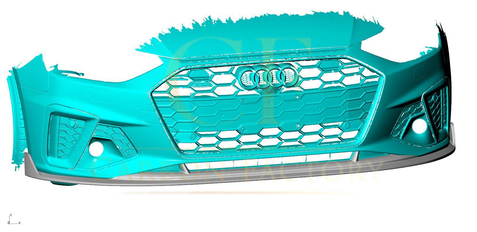 ED Style Pre-Preg Carbon Fibre Front Splitter for Audi A4 B9.5 S Line & S4 20-25
