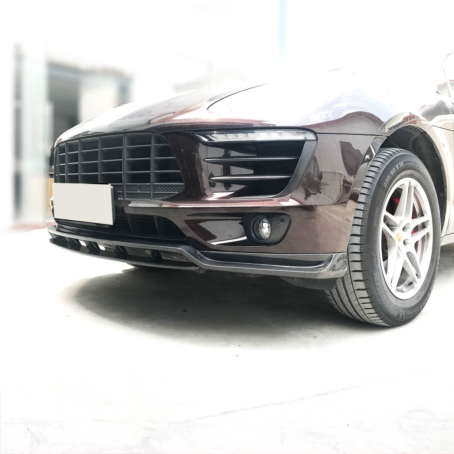 GT Style Carbon Fibre Front Splitter for Porsche Macan 14-17