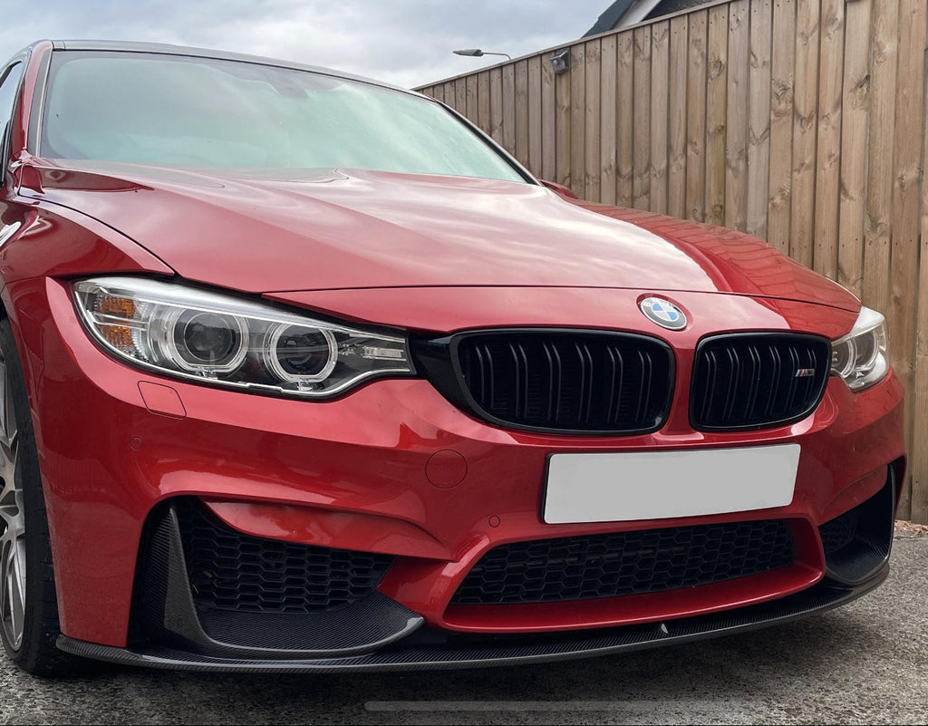 MP Style Carbon Fibre Front Splitter 1 Piece Design for BMW F80 M3 F82 F83 M4 14-20