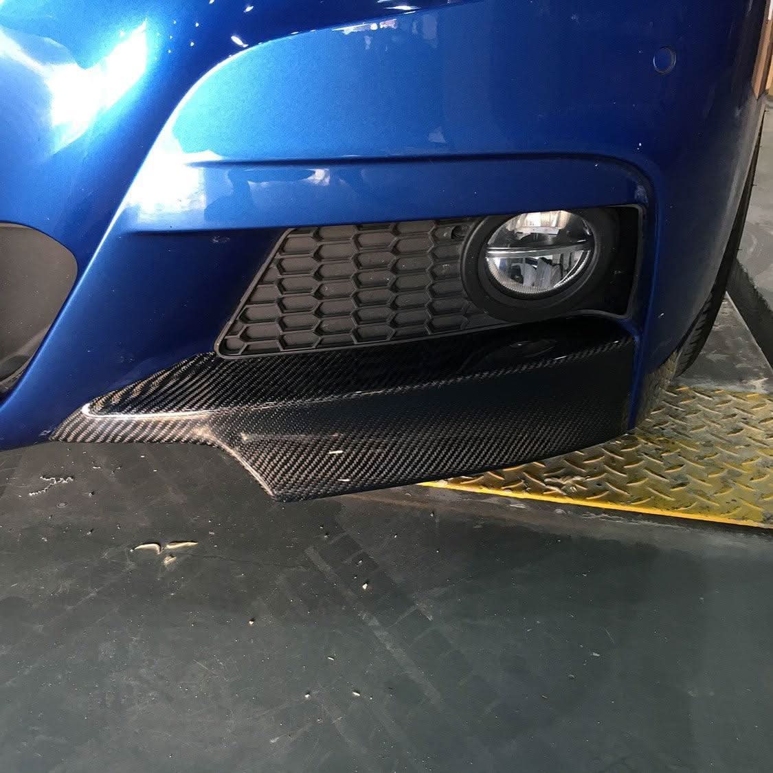 MP Style Carbon Fibre Front Splitter Covers for BMW F30 F31 3 Series M Sport 12-19