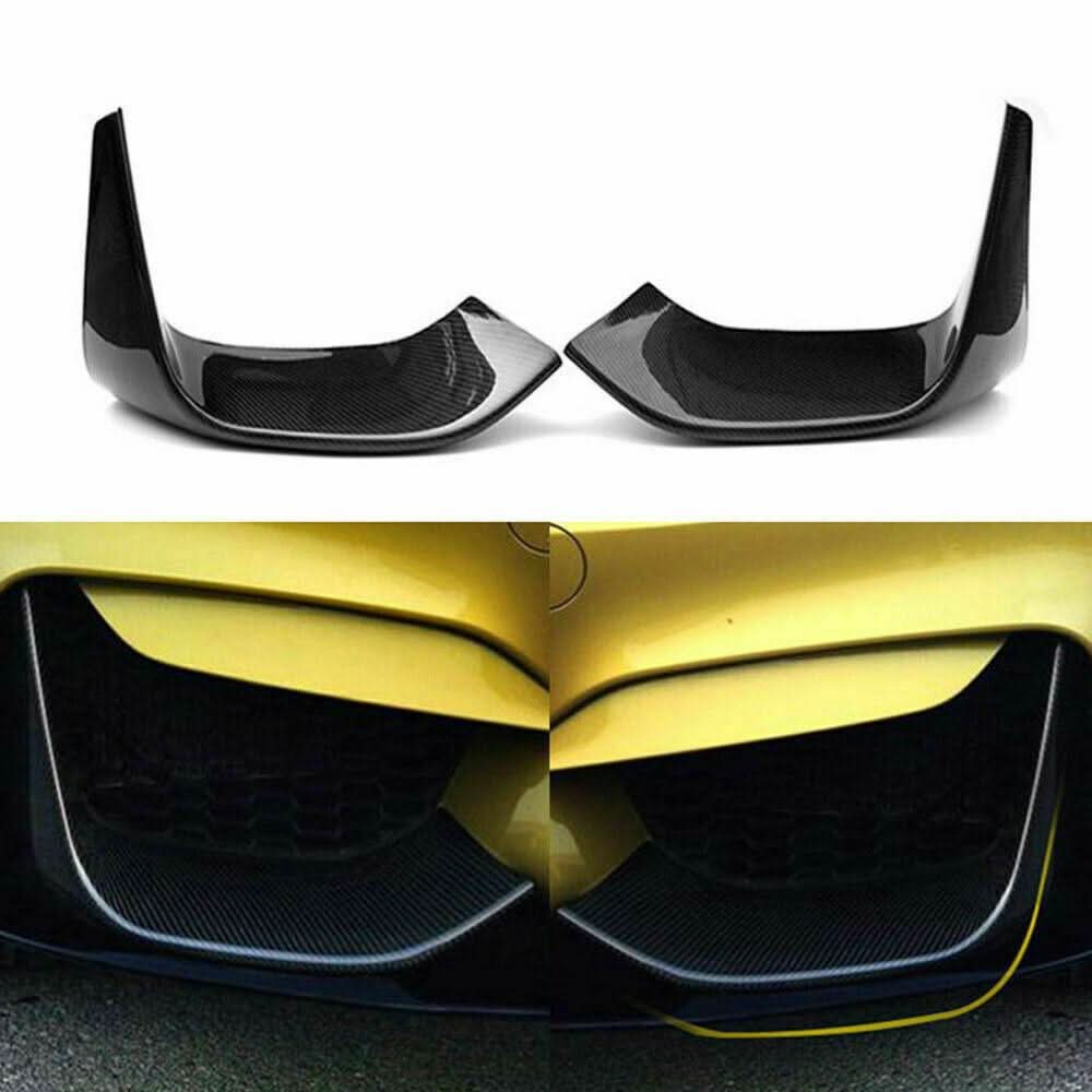 MP Style Carbon Fibre Front Splitter Covers for BMW F80 M3 F82 F83 M4 14-20