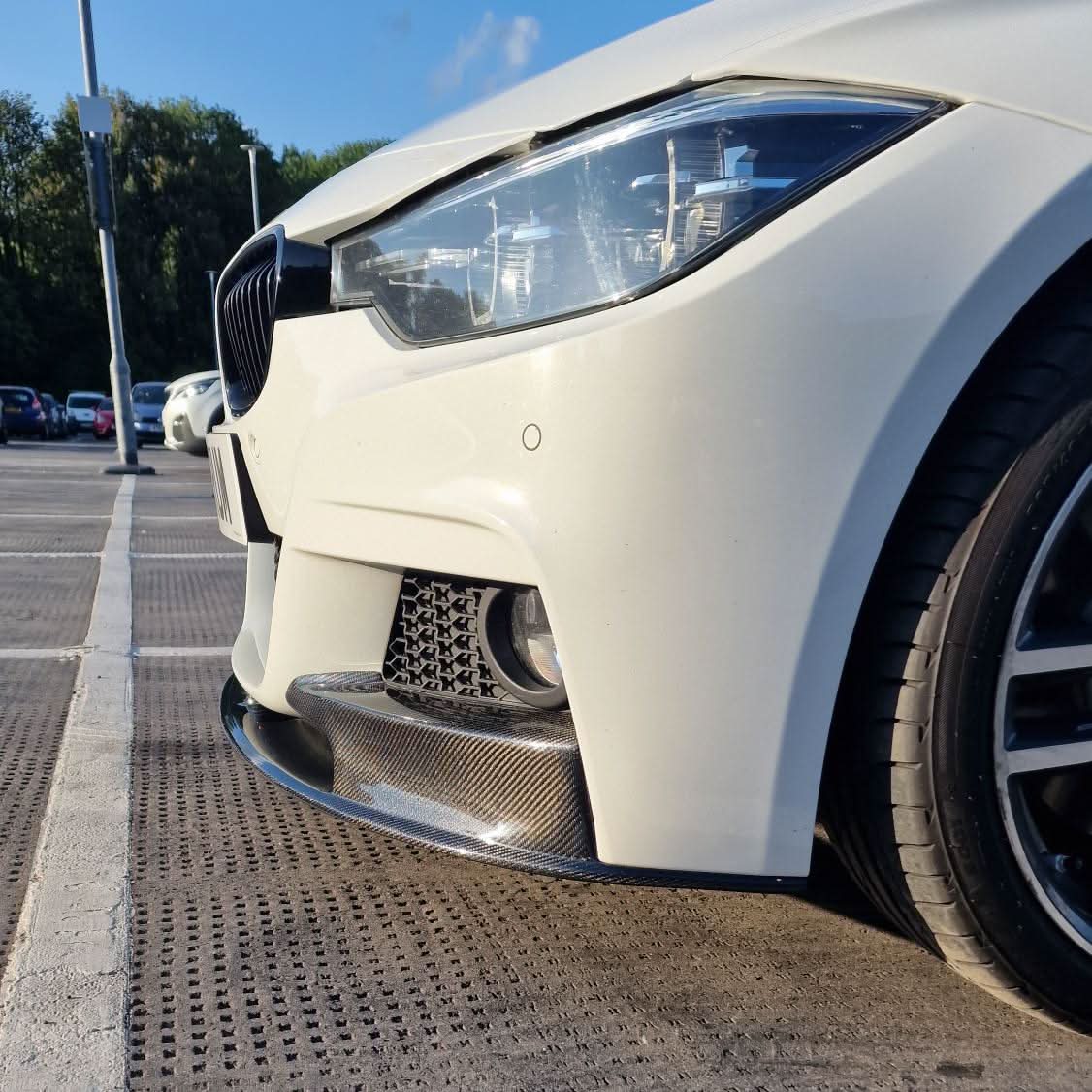 MP Style Carbon Fibre Front Splitter for BMW F30 F31 3 Series M Sport 12-19