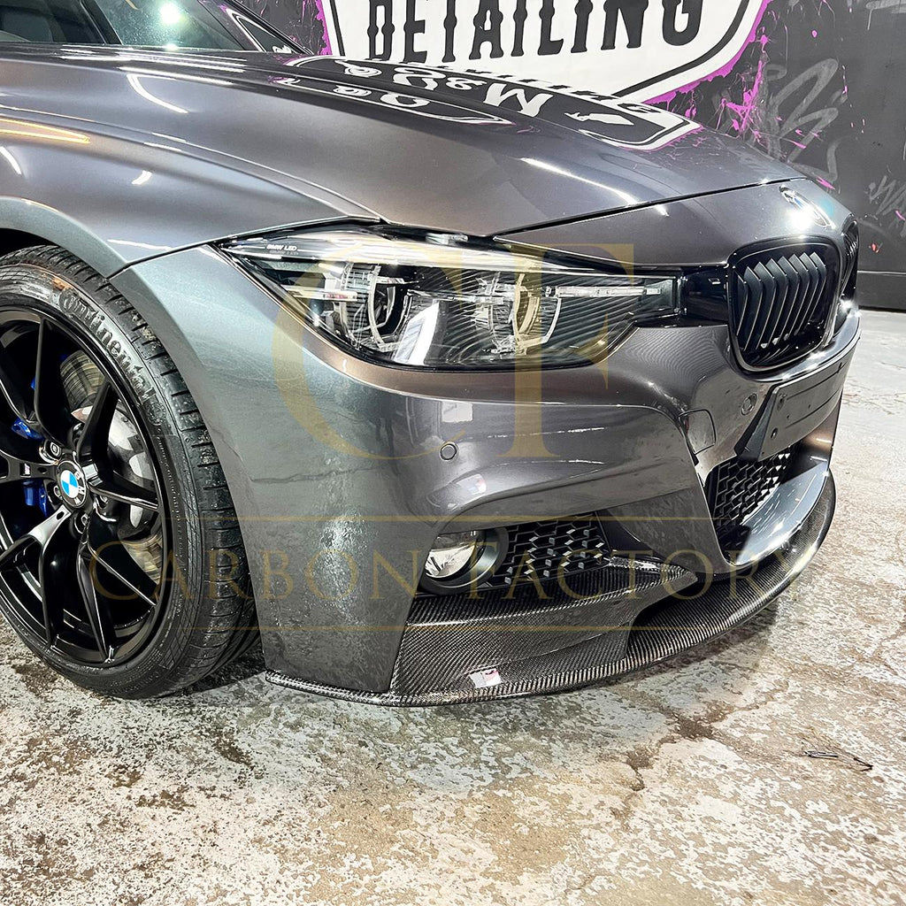 MP Style Carbon Fibre Front Splitter for BMW F30 F31 3 Series M Sport 12-19