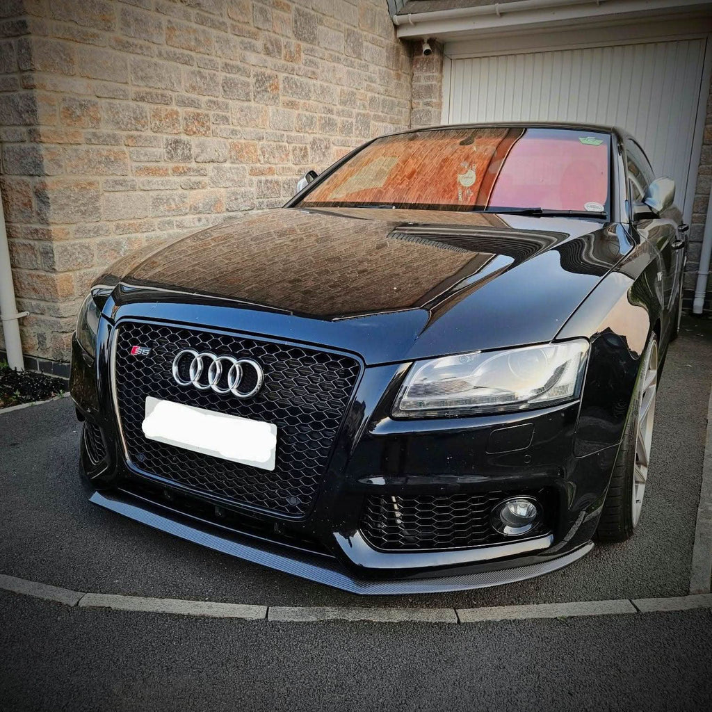 P Style Carbon Fibre Front Splitter for Audi B8 A5 S-Line & S5 07-10