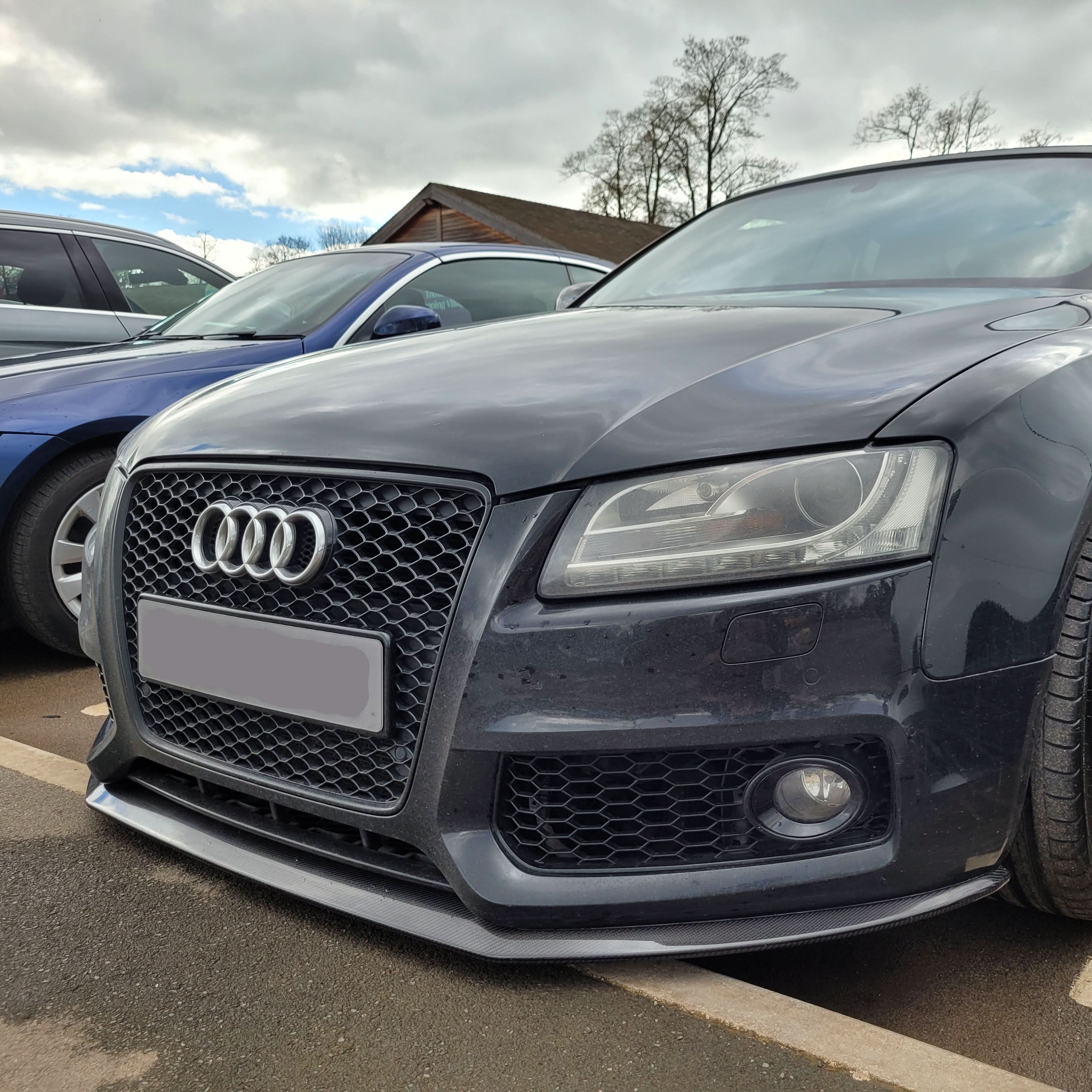 P Style Carbon Fibre Front Splitter for Audi B8 A5 S-Line & S5 07-10