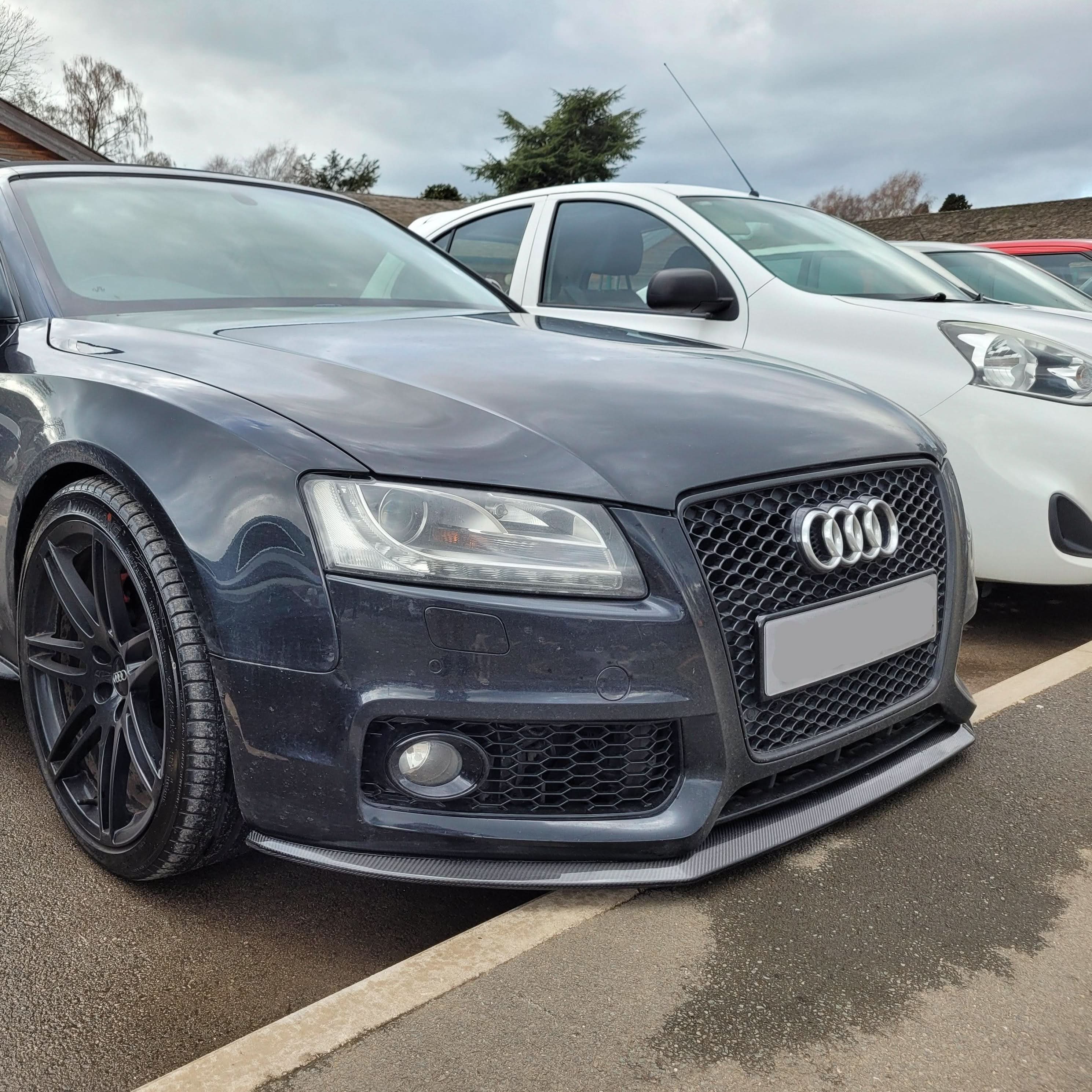 P Style Carbon Fibre Front Splitter for Audi B8 A5 S-Line & S5 07-10
