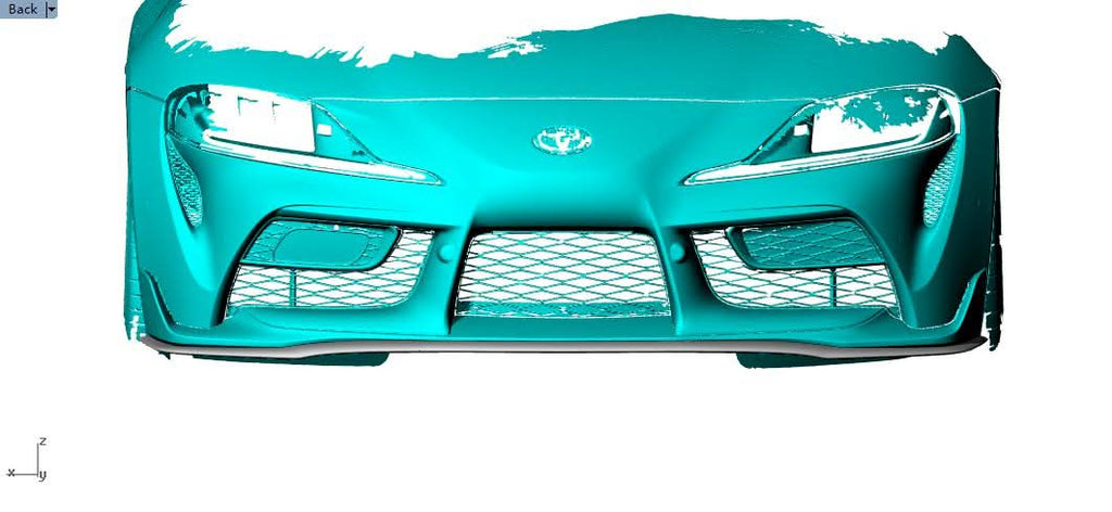 P Style Carbon Fibre Front Splitter for Toyota A90 Supra 19-Present