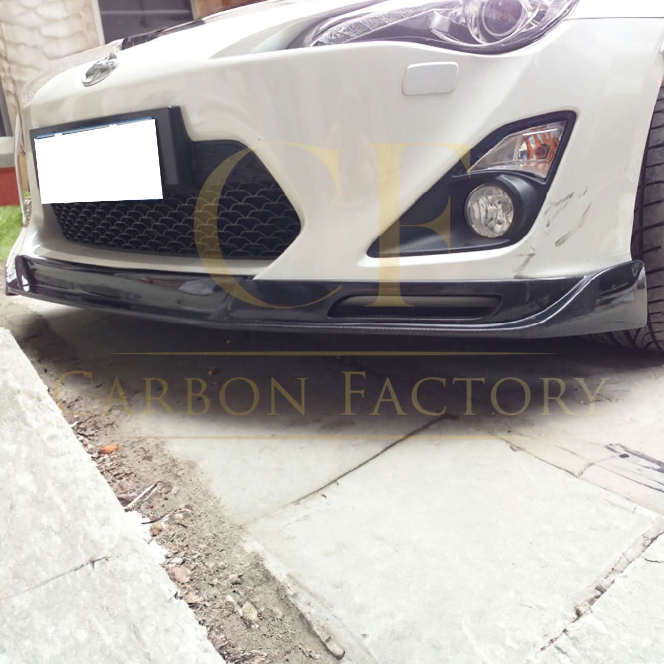 P Style Carbon Fibre Front Splitter for Toyota GT86 13-16