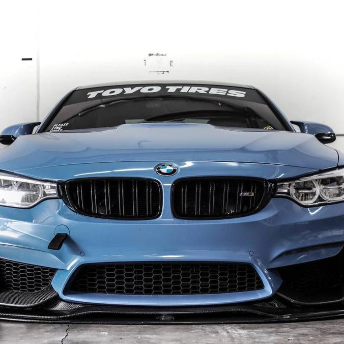 PSM Style Carbon Fibre Front Splitter 2 Pieces for BMW F80 M3 F82 F83 M4 14-20