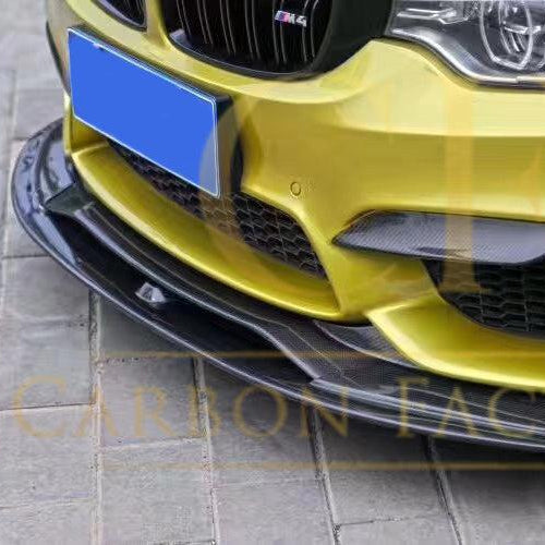 PSM Style Carbon Fibre Front Splitter 2 Pieces for BMW F80 M3 F82 F83 M4 14-20