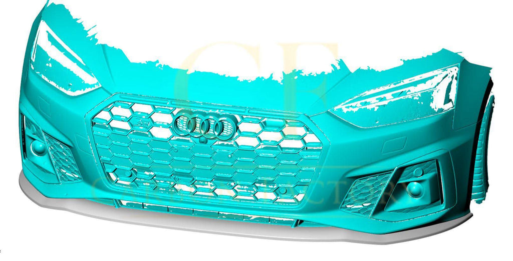 R Style Carbon Fibre Front Splitter for Audi B9.5 A5 S Line & S5 20-22