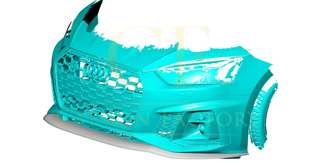 R Style Carbon Fibre Front Splitter for Audi B9.5 A5 S Line & S5 20-22