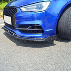 RS Style Carbon Fibre Front Splitter for Audi A3 Saloon S Line & S3 13-15