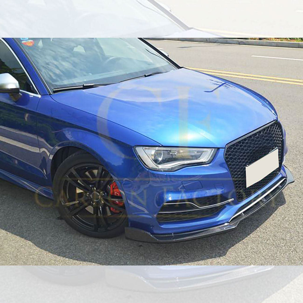 RS Style Carbon Fibre Front Splitter for Audi A3 Saloon S Line & S3 13-15