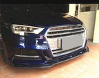 RS Style Carbon Fibre Front Splitter for Audi A3 Saloon S Line & S3 16-19