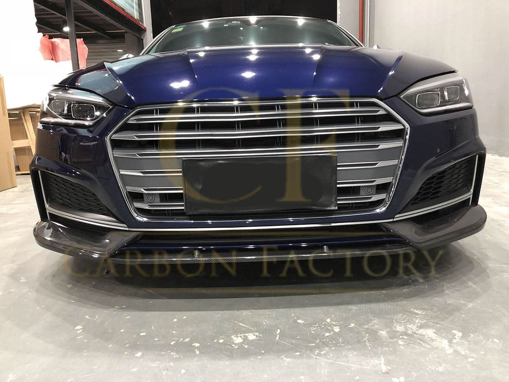 RS Style Carbon Fibre Front Splitter for Audi B9 A5 S Line & S5 17-19