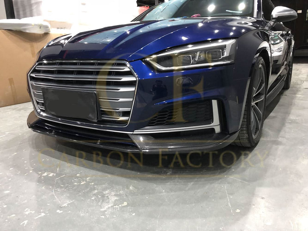 RS Style Carbon Fibre Front Splitter for Audi B9 A5 S Line & S5 17-19