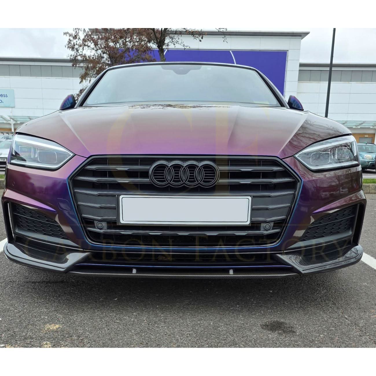 RS Style Carbon Fibre Front Splitter for Audi B9 A5 S Line & S5 17-19