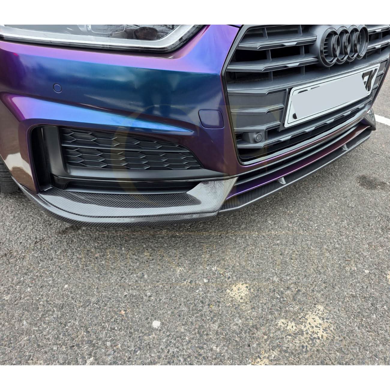 RS Style Carbon Fibre Front Splitter for Audi B9 A5 S Line & S5 17-19