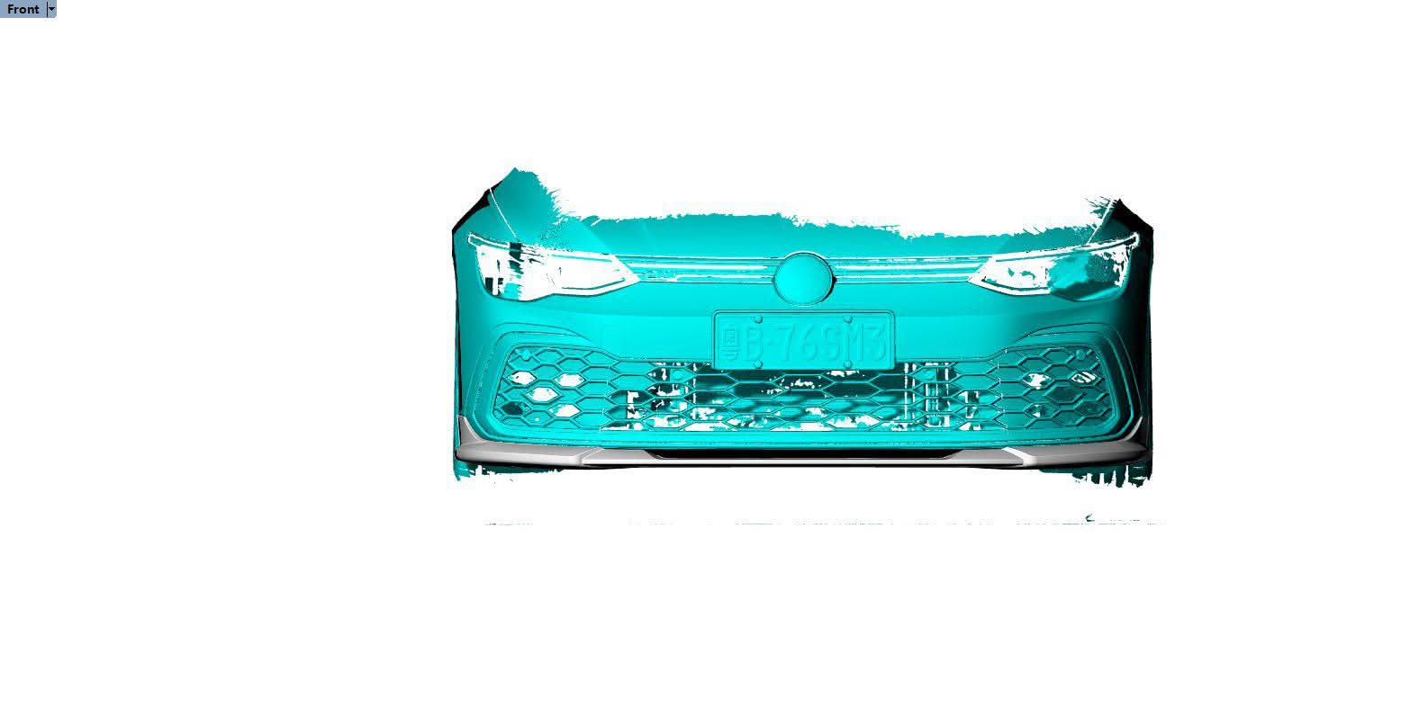 RZ Style Carbon Fibre Front Splitter for VW Golf MK8 GTI 21-Present