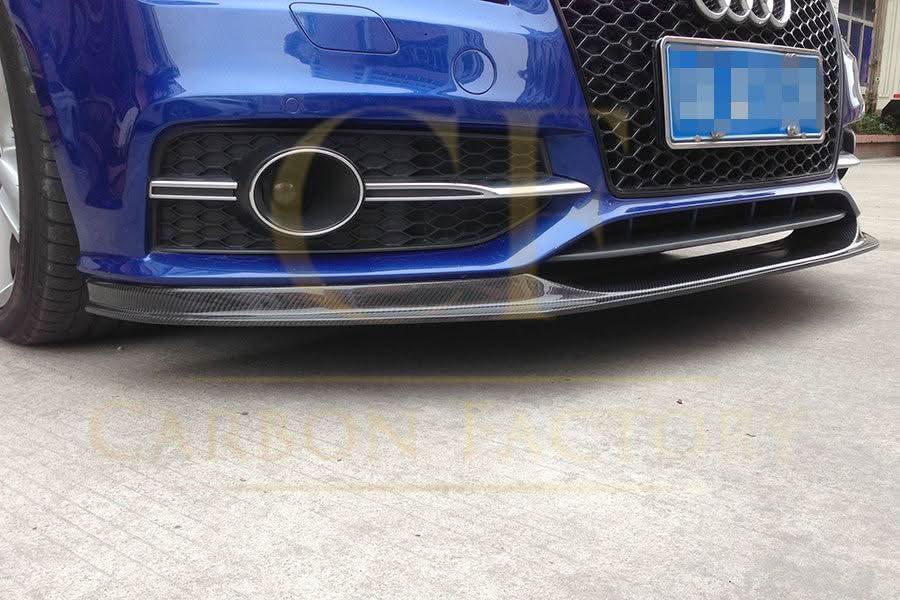 V Style Carbon Fibre Front Splitter for Audi 4G A7 S Line S7 10-18