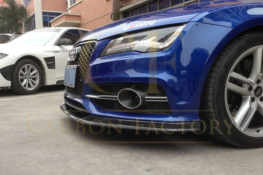 V Style Carbon Fibre Front Splitter for Audi 4G A7 S Line S7 10-18