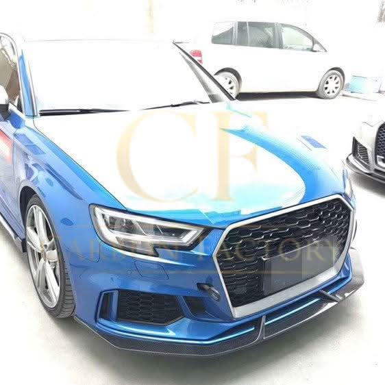 V Style Carbon Fibre Front Splitter for Audi 8V RS3 Saloon 17-20