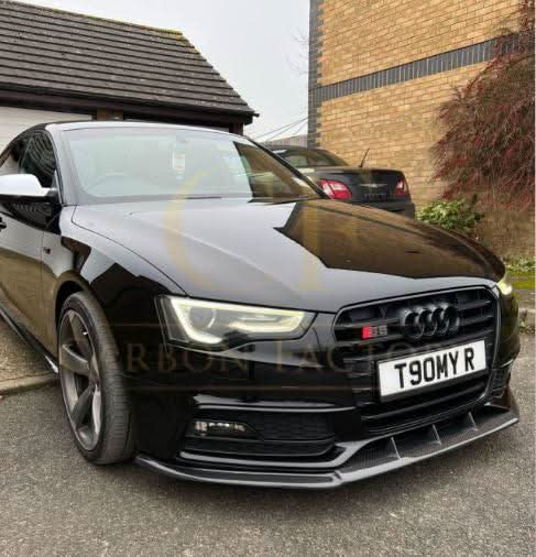 V Style Carbon Fibre Front Splitter for Audi B8.5 S5 A5 S Line 11-16