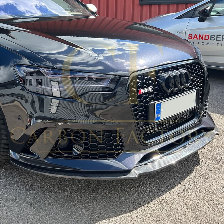 V Style Carbon Fibre Front Splitter for Audi C7 RS6 13-18