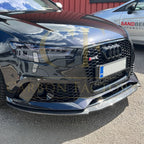 V Style Carbon Fibre Front Splitter for Audi C7 RS6 13-18