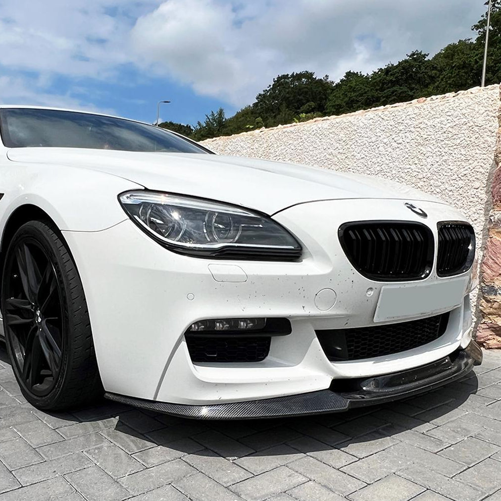 V Style Carbon Fibre Front Splitter for BMW F06 F12 F13 6 Series 11-18