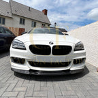 V Style Carbon Fibre Front Splitter for BMW F06 F12 F13 6 Series 11-18