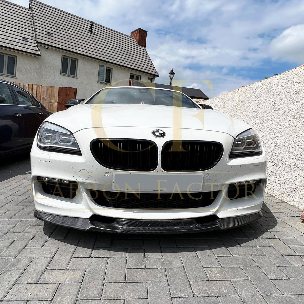 V Style Carbon Fibre Front Splitter for BMW F06 F12 F13 6 Series 11-18