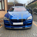 V Style Carbon Fibre Front Splitter for BMW F06 F12 F13 6 Series 11-18