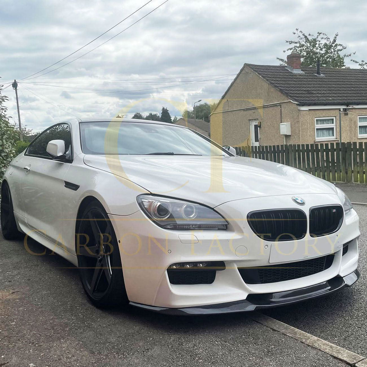 V Style Carbon Fibre Front Splitter for BMW F06 F12 F13 6 Series 11-18